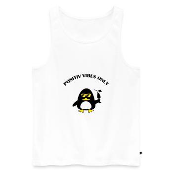 Beach Duck - Männer Premium Bio Tank Top - Weiß - Vorne - AI Model Male 178 light (178cm)