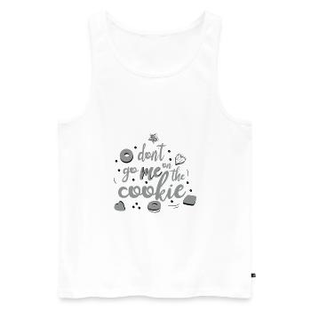 don´t go me on the cookie - Männer Premium Bio Tank Top - Weiß - Vorne - Michal (187cm)
