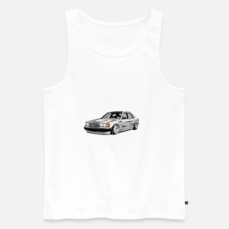 W201 E190 tuning car - Männer Premium Bio Tank Top - Weiß