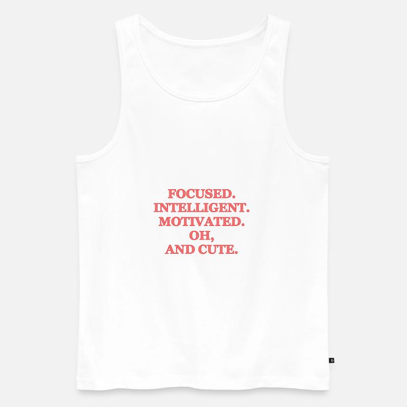 Oh, and Cute! - Männer Premium Bio Tank Top - Weiß