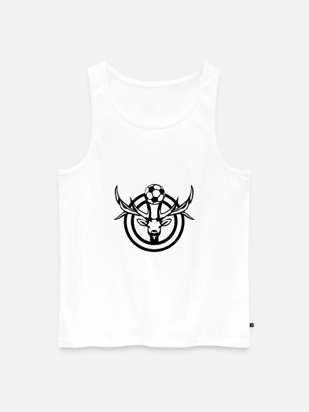 voetbal herten logo sport - Mannen Premium Bio Tanktop - wit
