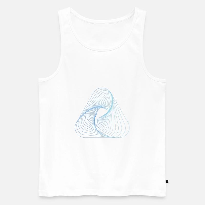 Optische Illusion Muster Formen Geometrie Geschenk - Männer Premium Bio Tank Top - Weiß