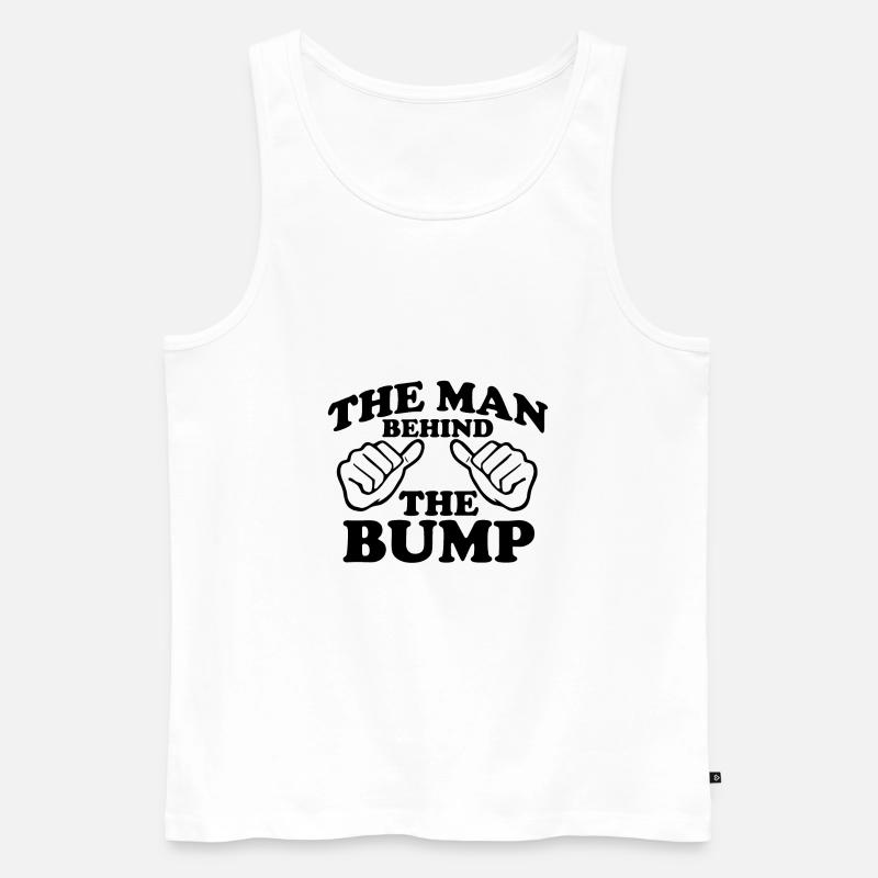 Der Mann hinter der Beule - Männer Premium Bio Tank Top - Weiß