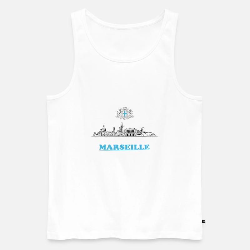 T.Shirt Marseille - Männer Premium Bio Tank Top - Weiß