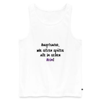 Im selben Heim - Männer Premium Bio Tank Top - Weiß - Vorne - Michal (187cm)