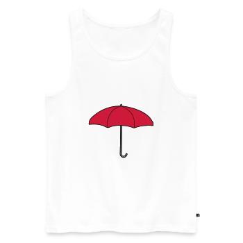 Red Umbrella Design - Men's Premium Organic Tank Top - white - Front - AI Model Male 178 light (178cm)