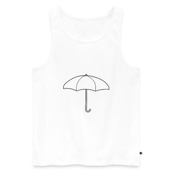 Design Red Umbrella - Men's Premium Organic Tank Top - white - Front - AI Model Male 178 light (178cm)