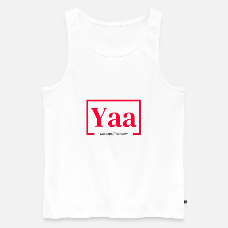 Yaa - Männer Premium Bio Tank Top - Weiß
