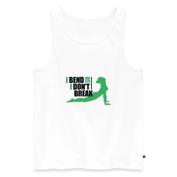 I Bend So I Dont Break design - Männer Premium Bio Tank Top - Weiß - Vorne - Michal (187cm)