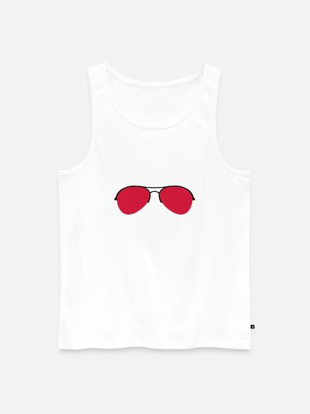 The Aviator Goggles - Men's Premium Organic Tank Top - white