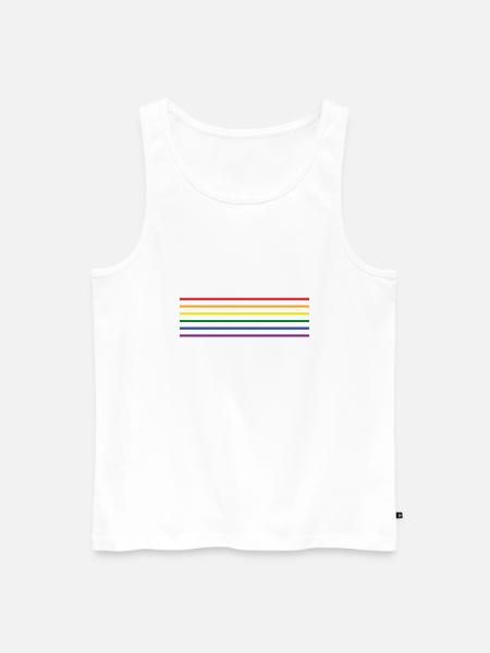 LGBT Flag - Men's Premium Organic Tank Top - white