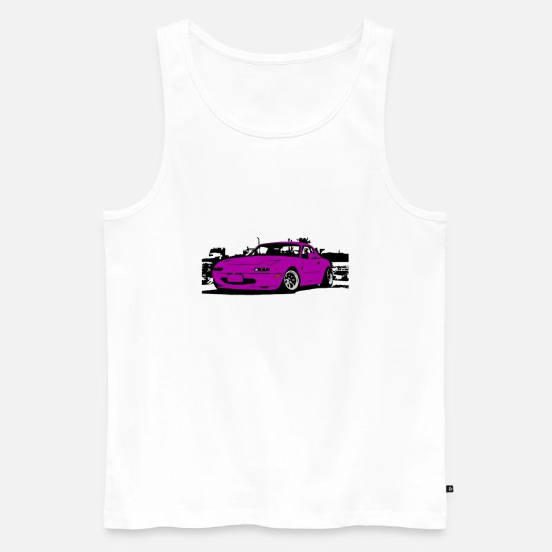 MIATA MK2 MX5 rosa - Männer Premium Bio Tank Top - Weiß