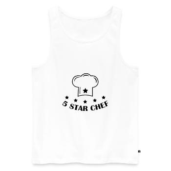 5 star chef - Männer Premium Bio Tank Top - Weiß - Vorne - Michal (187cm)