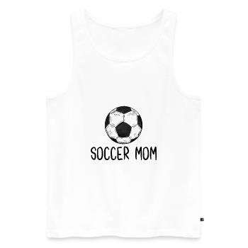 Maman de soccer - Débardeur bio Premium Homme - blanc - Devant - Michal (187cm)