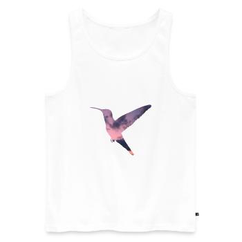 Cloud Hummingbird - Men's Premium Organic Tank Top - white - Front - Michal (187cm)