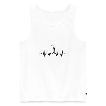 Golf Pulse - Men's Premium Organic Tank Top - white - Front - AI Model Male 178 light (178cm)