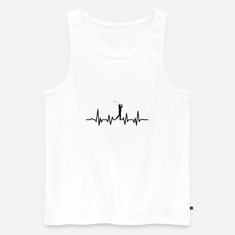 Golf Puls - Männer Premium Bio Tank Top - Weiß
