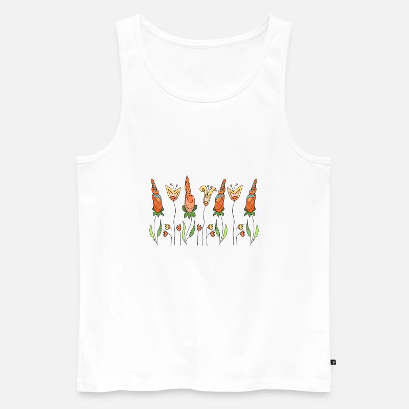 Blumen - Männer Premium Bio Tank Top - Weiß