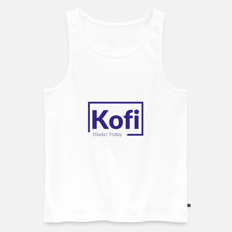 Kofi - Männer Premium Bio Tank Top - Weiß