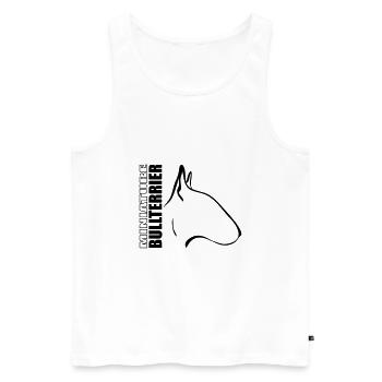 MINIATURE BULLTERRIER PROFIL - Männer Premium Bio Tank Top - Weiß - Vorne - Michal (187cm)