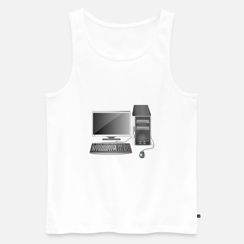 Fester Computer - Männer Premium Bio Tank Top - Weiß