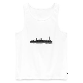 munich02 - Men's Premium Organic Tank Top - white - Front - AI Model Male 178 light (178cm)