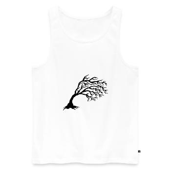 Tree - Men's Premium Organic Tank Top - white - Front - AI Model Male 178 light (178cm)