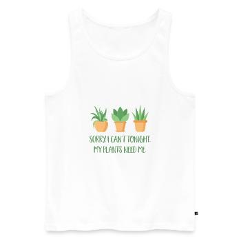 plante - Débardeur bio Premium Homme - blanc - Devant - AI Model Male 178 light (178cm)