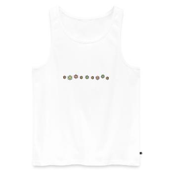 Blumen Linie Muster Dekoration Dekor - Männer Premium Bio Tank Top - Weiß - Vorne - AI Model Male 178 light (178cm)