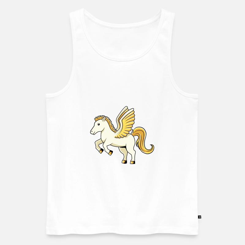Pegasus - Männer Premium Bio Tank Top - Weiß