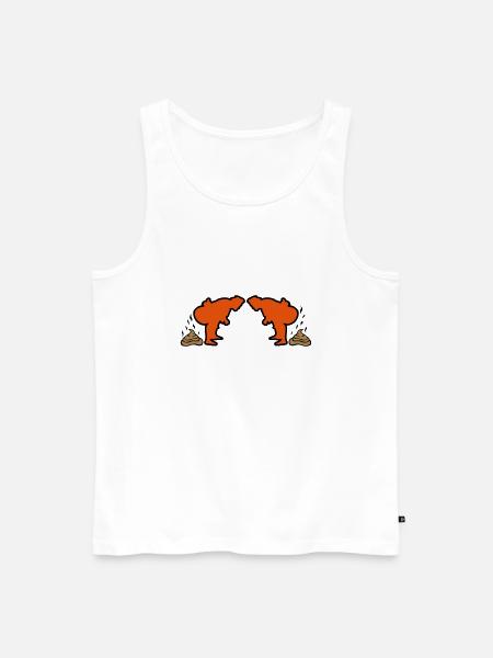 Sumotori scheiße Kinderwagen - Männer Premium Bio Tank Top - Weiß