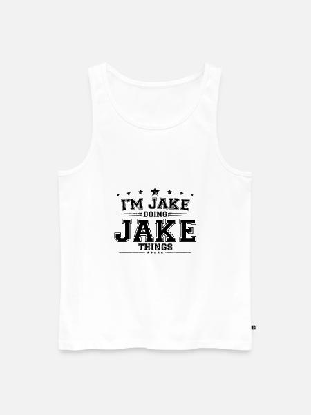 i’m Jake doing Jake things - Men's Premium Organic Tank Top - white