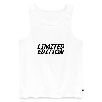 Limited Edition - Men's Premium Organic Tank Top - white - Front - AI Model Male 178 light (178cm)