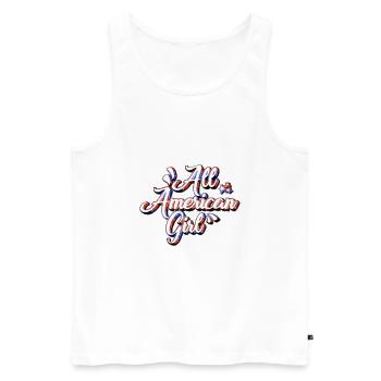 All American Girl - Men's Premium Organic Tank Top - white - Front - Michal (187cm)