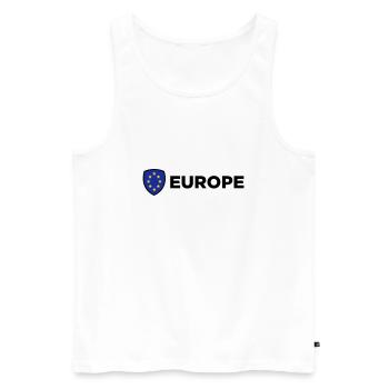 Le drapeau européen Union - Débardeur bio Premium Homme - blanc - Devant - AI Model Male 178 light (178cm)