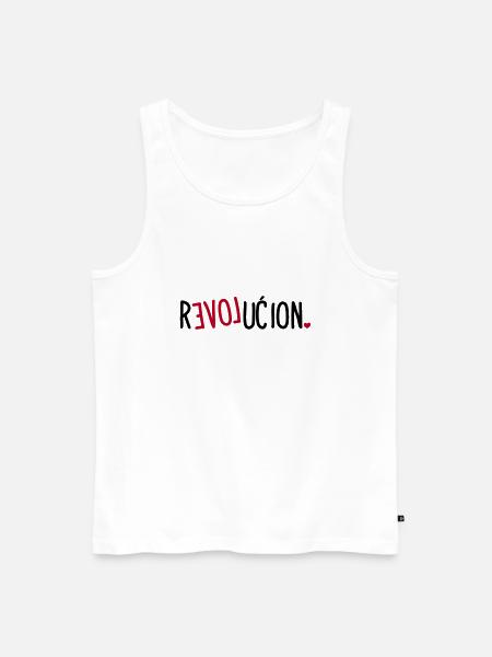 Love Revolucion - Männer Premium Bio Tank Top - Weiß