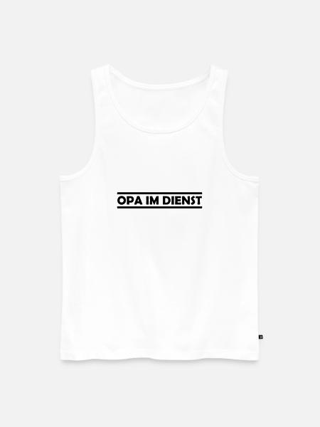 opa im dienst - Männer Premium Bio Tank Top - Weiß