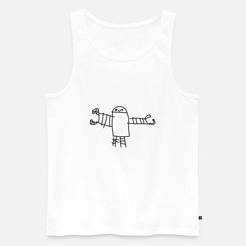 Roboter oskar - Männer Premium Bio Tank Top - Weiß