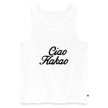 Cacao Ciao - Débardeur bio Premium Homme - blanc - Devant - Michal (187cm)