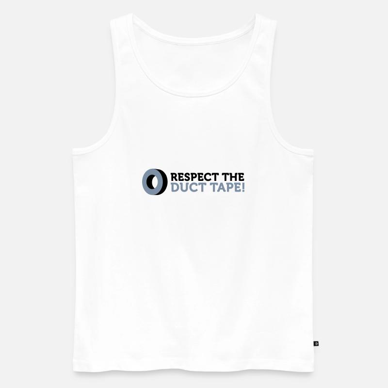 Respektiere das Panzerband! - Männer Premium Bio Tank Top - Weiß
