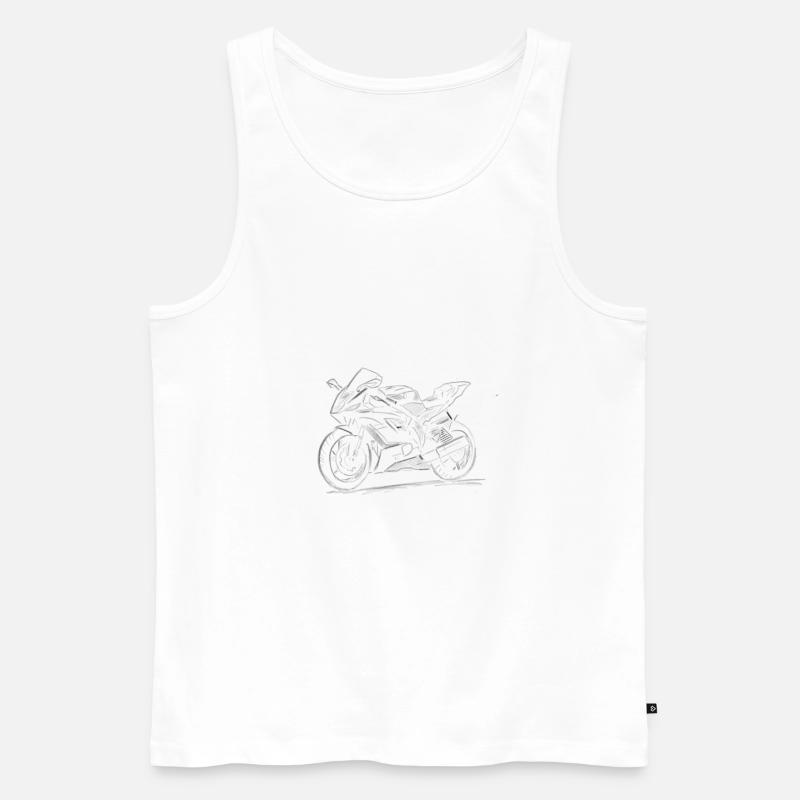 C64816C2 7BA0 4D1F 9632 D3F856C77726 - Männer Premium Bio Tank Top - Weiß