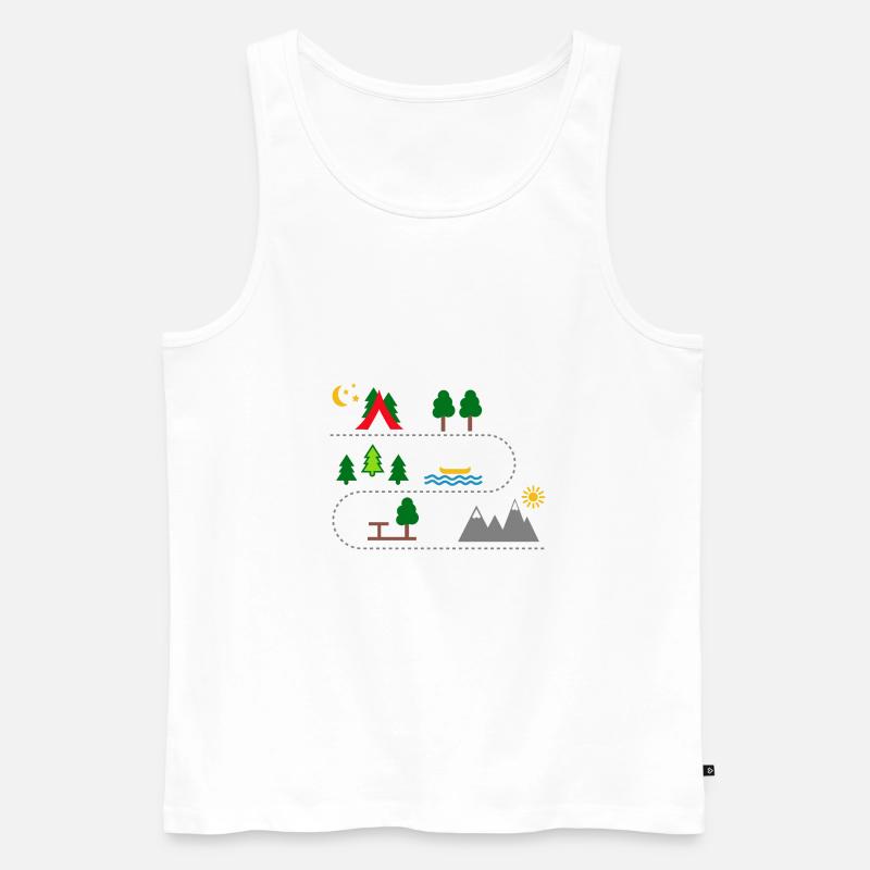 camping - Männer Premium Bio Tank Top - Weiß