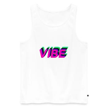 Vibe - Men's Premium Organic Tank Top - white - Front - AI Model Male 178 light (178cm)