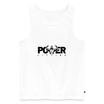 power lifting - Männer Premium Bio Tank Top - Weiß - Vorne - AI Model Male 178 light (178cm)