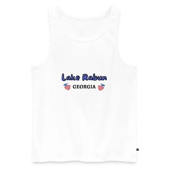 Lake Rabun Georgia beautiful - Men's Premium Organic Tank Top - white - Front - AI Model Male 178 light (178cm)