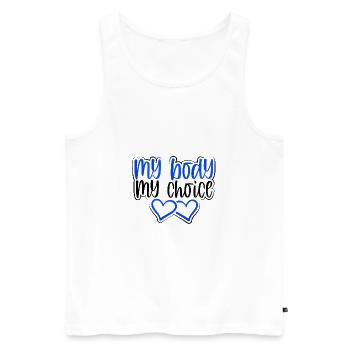 My Body My Choice Pro Choice Cadeau pour les droits des femmes - Débardeur bio Premium Homme - blanc - Devant - Michal (187cm)