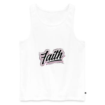 Christianity Gift Faith Inspirational Christian - Men's Premium Organic Tank Top - white - Front - AI Model Male 178 light (178cm)