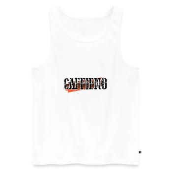 Cadeau Amateur de café Caffiend Coffee Addict Cadeaux - Débardeur bio Premium Homme - blanc - Devant - Michal (187cm)