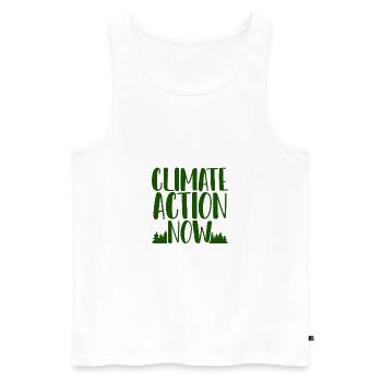 Umweltschützer schenken Klimaschutz jetzt - Männer Premium Bio Tank Top - Weiß - Vorne - AI Model Male 178 light (178cm)