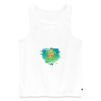 Sea Turtle Conservation Geschenk Überspringen Sie einen Strohhalm Save a - Männer Premium Bio Tank Top - Weiß - Vorne - AI Model Male 178 light (178cm)